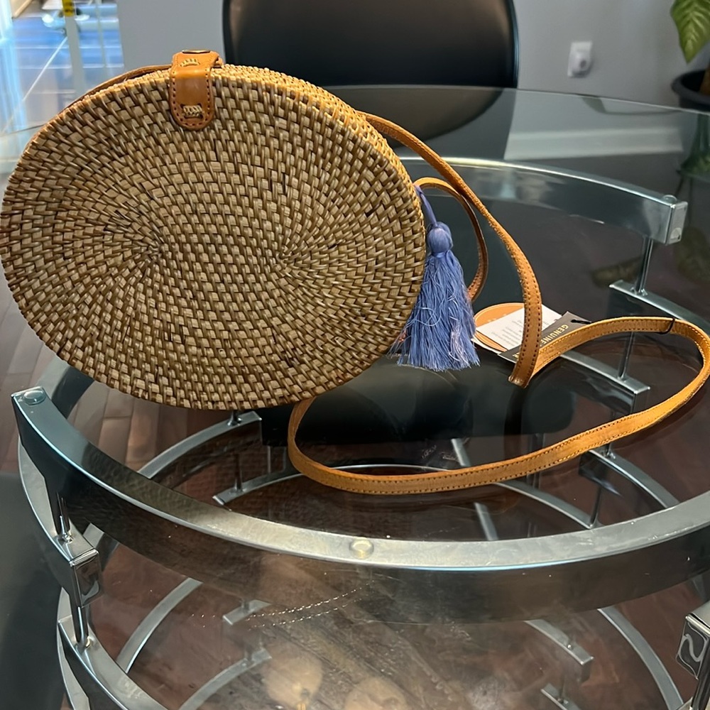 Unique brand new with tags woven crossbody bag
